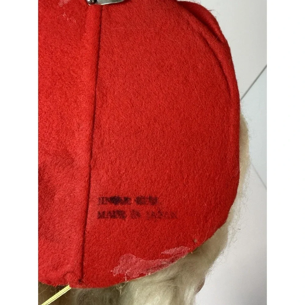 Vintage Santa Claus Head Face Musical Pull String‎ Works Japan NEEDS CLEANING